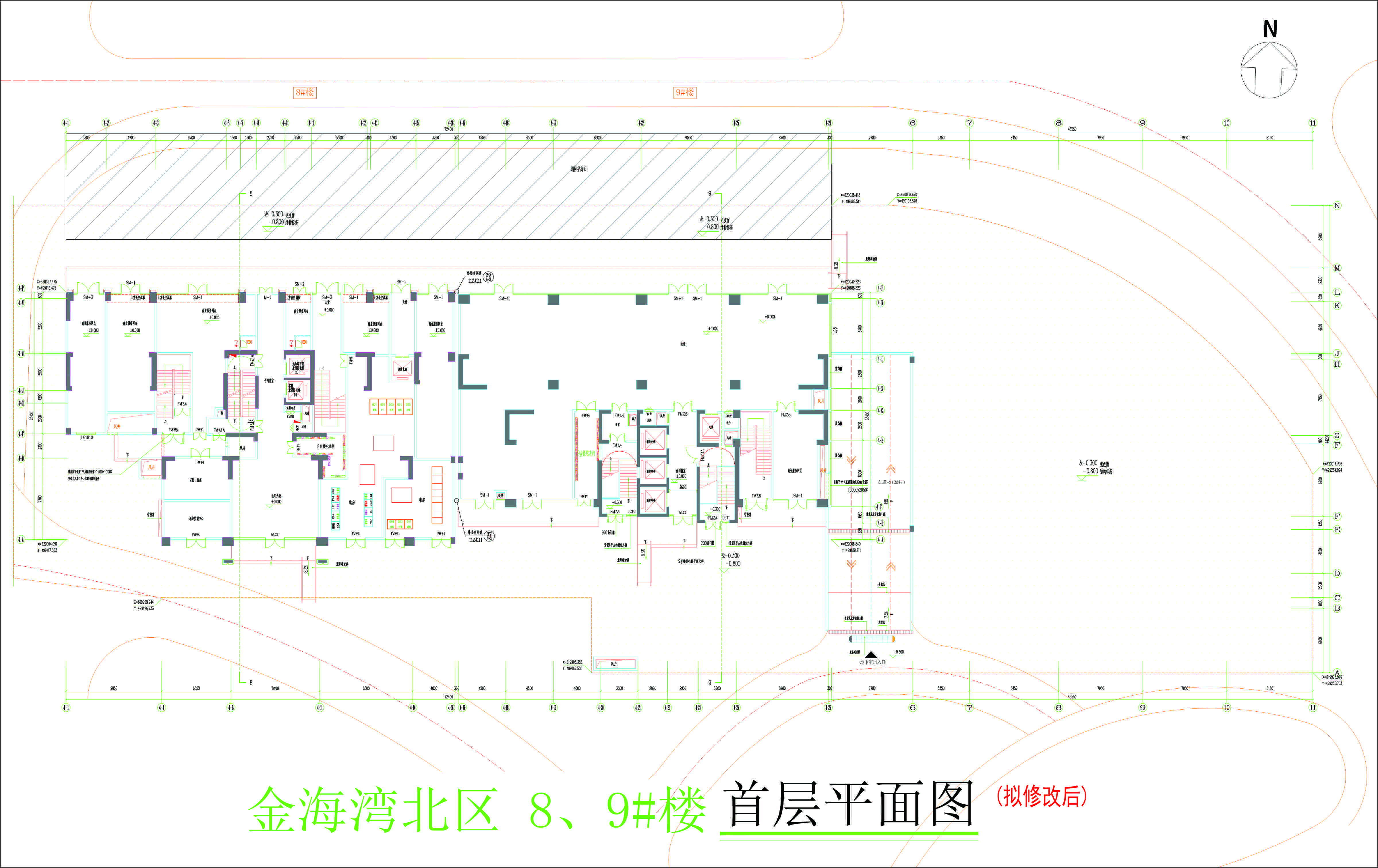 金海灣北區(qū)8、9#樓首層平面圖（擬修改后）.jpg