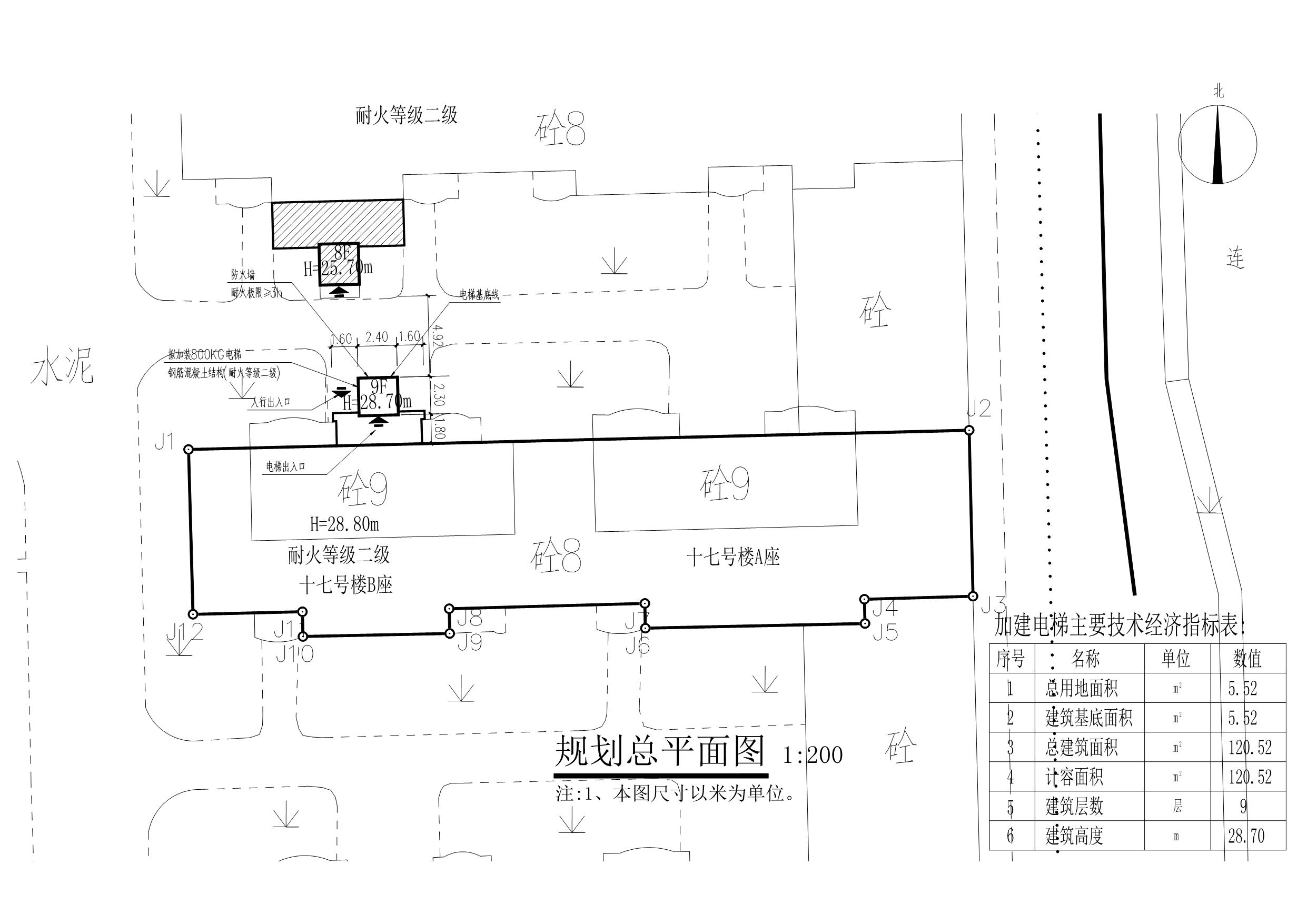 清遠(yuǎn)市新城連江路銀宇花園十七棟B座 總平面圖_1.jpg