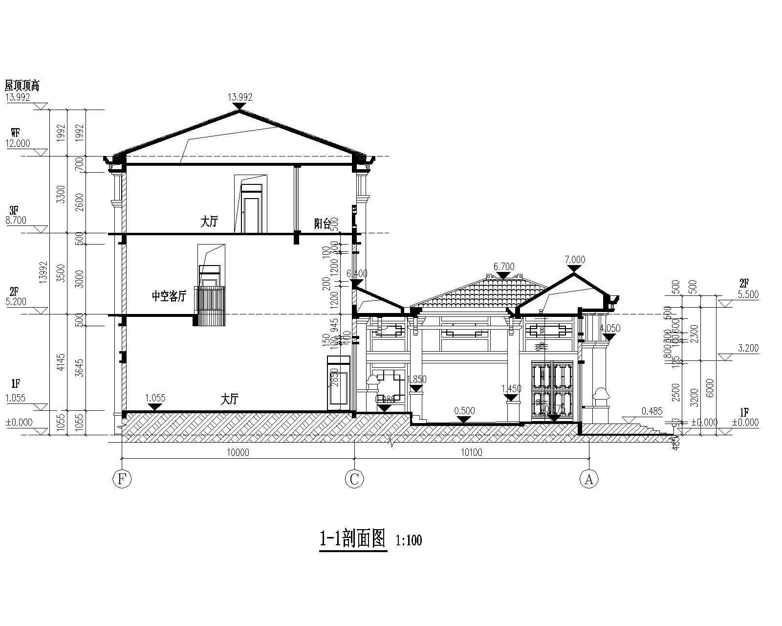 龍森谷1號(hào)樓報(bào)建圖剖面圖.jpg