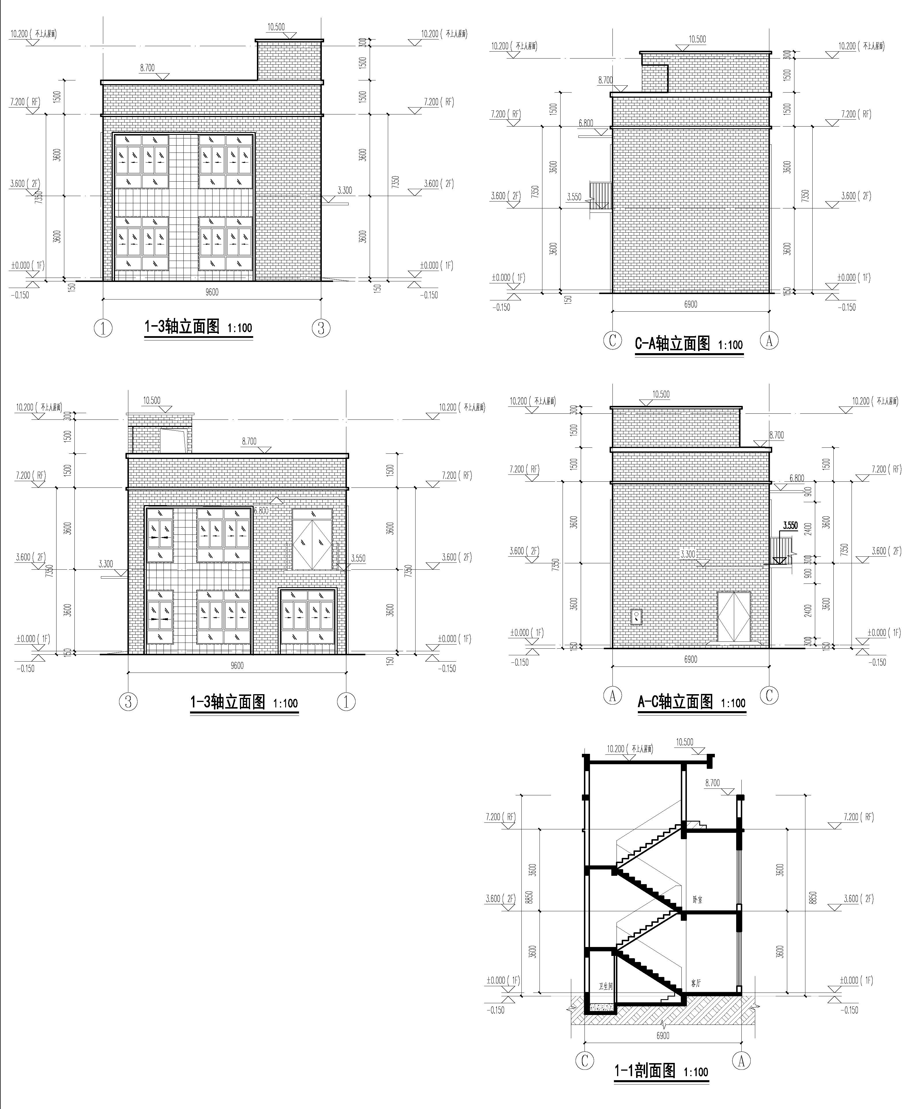 1-3軸立面圖  3-1軸立面圖C-A軸立面圖  A-C軸立面圖  1-1剖面圖.jpg