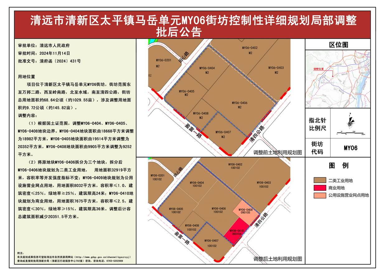 《清遠市清新區(qū)太平鎮(zhèn)馬岳單元MY06街坊控制性詳細規(guī)劃局部調(diào)整》批后公告--s.jpg